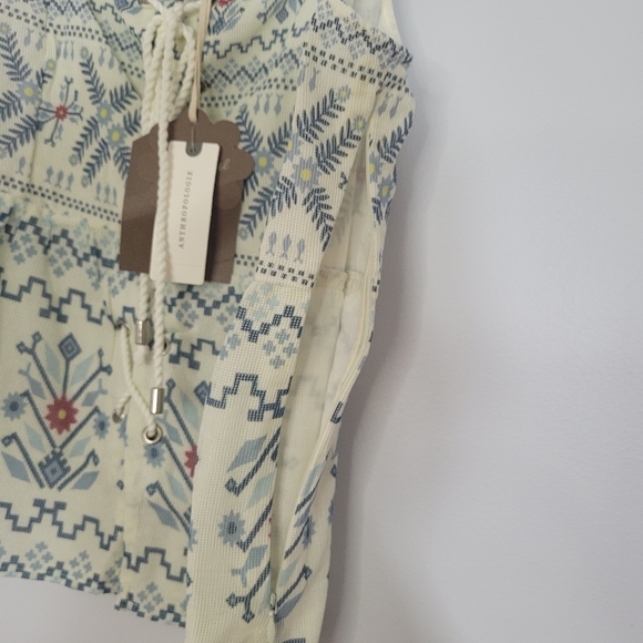 ANTHROPOLOGIE FOREVER THAT GIRL Boho Floral Lace Up Peplum Tank - Picture 13 of 14